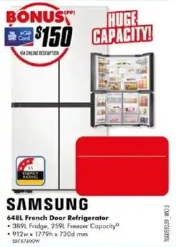 The Good Guys Samsung 648L French Door Refrigerator offer