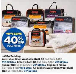 Spotlight Jaspa Bedding Australian Wool Washable Quilt QB offer