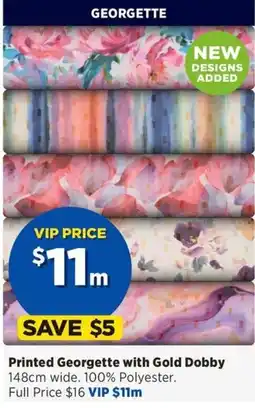 Spotlight Printed Georgette with Gold Dobby offer