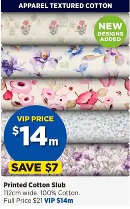 Spotlight Printed Cotton Slub offer