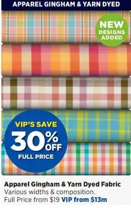 Spotlight Apparel Gingham & Yarn Dyed Fabric offer