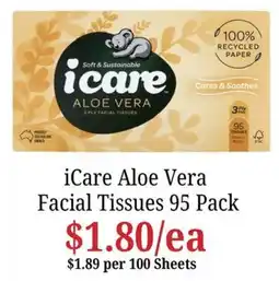 Farmer Jack's iCare Aloe Vera Facial Tissues offer