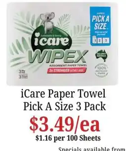 Farmer Jack's iCare Paper Towel offer