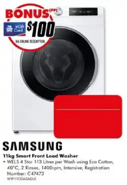 The Good Guys Samsung 11kg Smart Front Load Washer offer