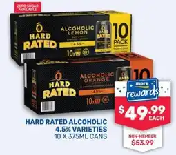 Bottlemart Hard Rated Alcoholic 4.5% Varieties offer