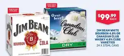 Bottlemart Jim Beam White Bourbon or Canadian Club Whisky Cube Varieties offer