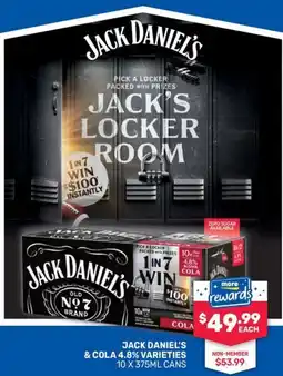 Bottlemart Jack Daniel's & Cola 4.8% Varieties offer