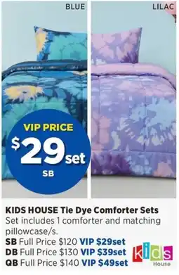 Spotlight Kids House Tie Dye Comforter Sets offer