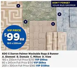 Spotlight KOO X Darren Palmer Washable Rugs & Runner offer