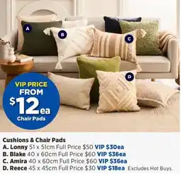 Spotlight Cushions & Chair Pads offer