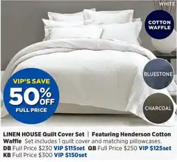 Spotlight LINEN HOUSE Quilt Cover Set offer