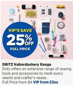 Spotlight DRITZ Haberdashery Range offer