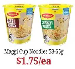 Farmer Jack's Maggi Cup Noodles offer