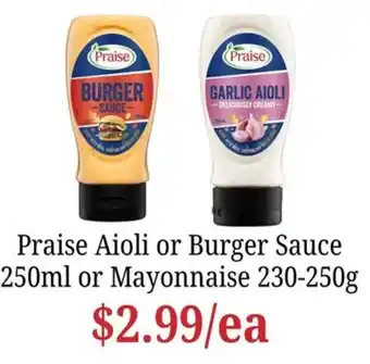 Praise Aioli or Burger Sauce