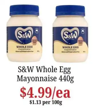 S&W Whole Egg Mayonnaise
