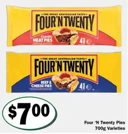 Friendly Grocer Four 'N Twenty Pies Varieties offer