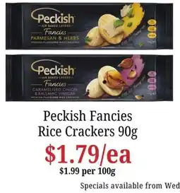 Farmer Jack's Peckish Fancies Rice Crackers offer