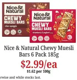 Farmer Jack's Nice & Natural Chewy Muesli Bars offer