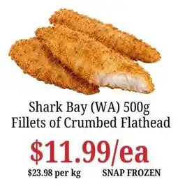 Farmer Jack's Shark Bay (WA) Fillets of Crumbed Flathead offer
