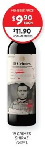 Harry Brown 19 Crimes Shiraz offer