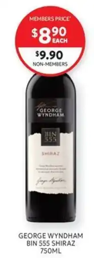 Harry Brown George Wyndham Bin 555 Shiraz offer