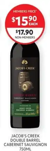 Harry Brown Jacob's Creek Double Barrel Cabernet Sauvignon offer