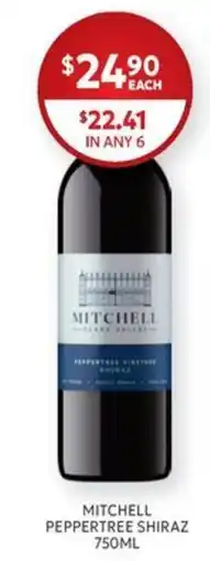 Harry Brown Mitchell Peppertree Shiraz offer