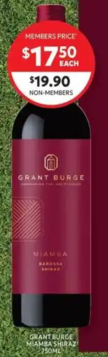 Harry Brown Grant Burge Miamba Shiraz offer