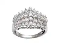 Bevilles Jewellery 9ct White Gold 1.00ct Diamond Step Ring offer