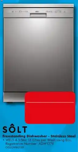 The Good Guys SÔLT Freestanding Dishwasher - Stainless Steel offer