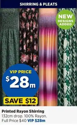 Spotlight Printed Rayon Shirring offer