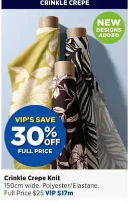 Spotlight Crinkle Crepe Knit offer