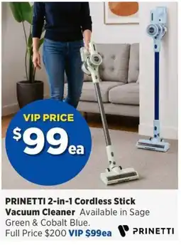 Spotlight Prinetti 2-in-1 Cordless Stick Vacuum Cleaner offer