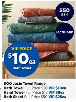 Spotlight KOO Josie Bath Towel offer