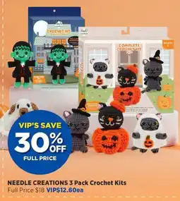 Spotlight Needle Creations 3 Pack Crochet Kits offer