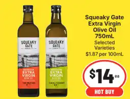 IGA Squeaky Gate Extra Virgin Olive Oil offer