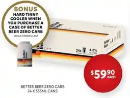 Harry Brown Better Beer Zero Carb offer