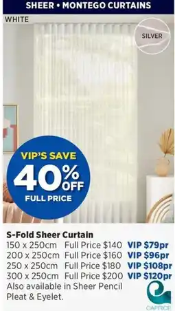Spotlight S-Fold Sheer Curtain offer