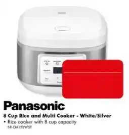 The Good Guys Panasonic 8 Cup Rice and Multi Cooker - White/Silver offer