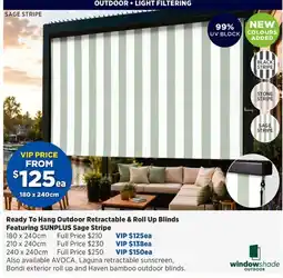 Spotlight Ready To Hang Outdoor Retractable & Roll Up Blinds offer