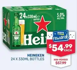 Bottlemart Heineken 24 x 330ml bottles offer