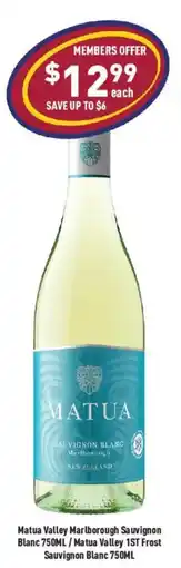 Liquor Legends Matua Sauvignon Blanc offer