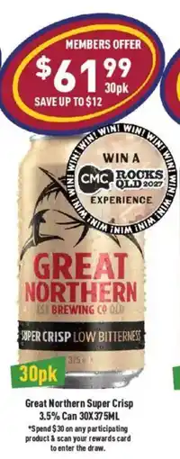Liquor Legends Great Northern Super Crisp offer