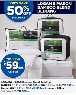 Spotlight Logan & Mason Bamboo Blend Bedding offer