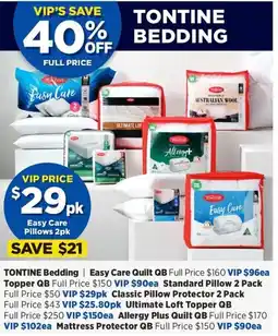 Spotlight TONTINE Bedding offer