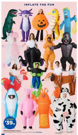 Spotlight SPARTYS Inflatable Costumes offer