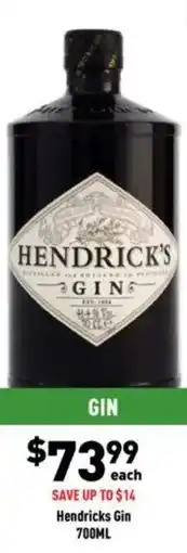 Liquor Legends Hendricks Gin offer