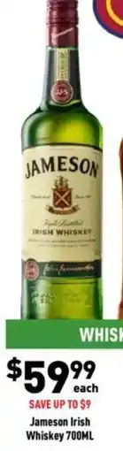 Liquor Legends Jameson Irish Whiskey offer