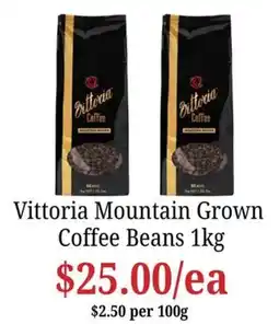 Farmer Jack's Vittoria Mountain Grown Coffee Beans offer