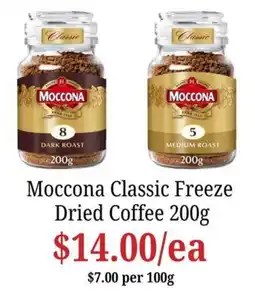 Farmer Jack's Moccona Classic Freeze Dried Coffee offer